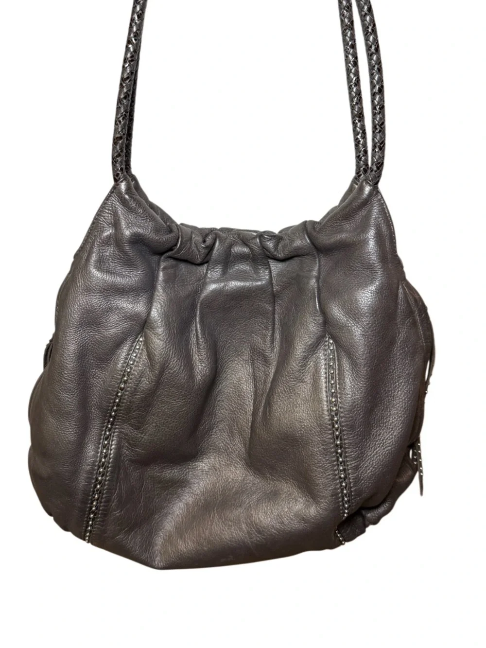 Brighton Classic Greta Garbo Pewter/ Bronze Shoulder Bag - Versatile Tote